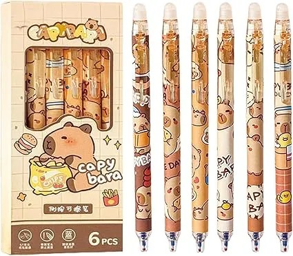 CANETA ESFEROGRAFICA APAGAVEL - CX C/ 6 UN - CAPIVARA