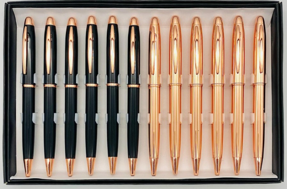 CANETA EXECUTIVA - PREMIUM - REFORCADA - CORPO METAL - CX C/ 12 UN - 21355-50 - MOUREJAR