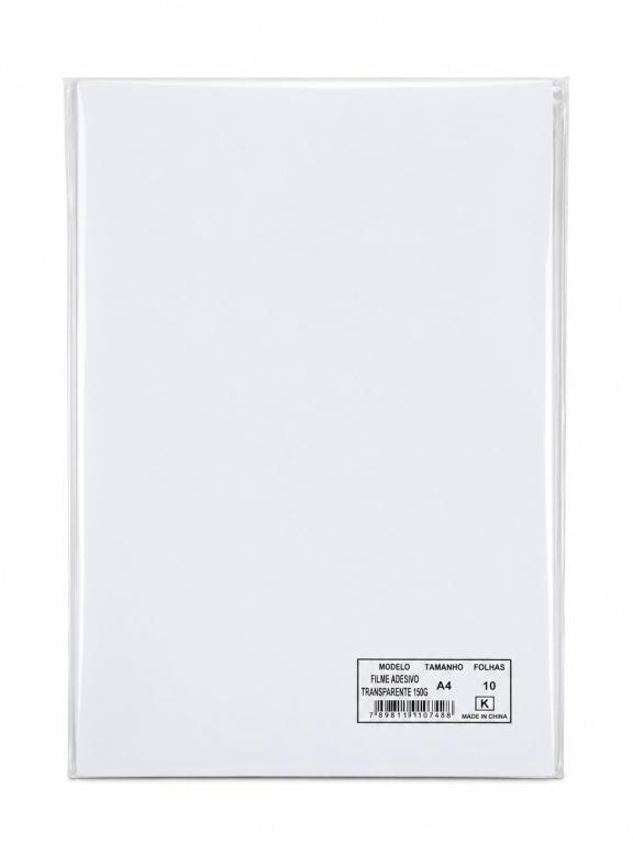 PAPEL FOTOGRAFICO FILME ADESIVO VINIL TRANSPARENTE - 150g - PCT C/10 - MASTERPRINT