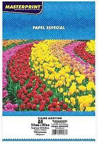 PAPEL TRANSPARENTE FOTOGRAFICO A4 ADESIVO - FLORES - 150g - PCT C/10 - MASTERPRINT