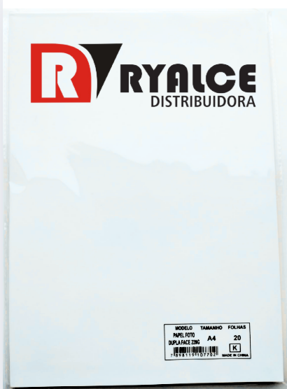 PAPEL FOTOGRAFICO - BRILHO 180g - PCT C/ 50Fls - RYALCE