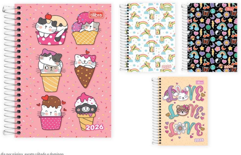 AGENDA 2026 - 13x19cm - PCT C/4 - 39975-4 - SPICE ESPIRAL FEMININA - TILIBRA