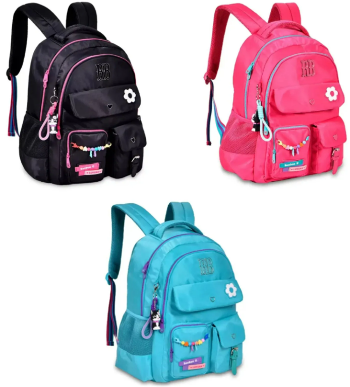 24593 - MOCHILA COSTAS FEMININA - REBECA BOMBOM 17,5 - CORES SORTIDAS - CLIO