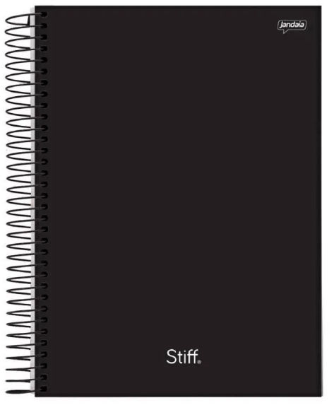 CADERNO 15X1 240FLS - PCT C/2 - STIFF SLIM PRETO - 77205 - JANDAIA