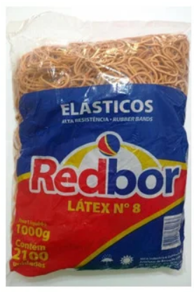 ELASTICO LARANJA 100g ( ALIMENTOS ) - PCT C/ 6 - RED BOR