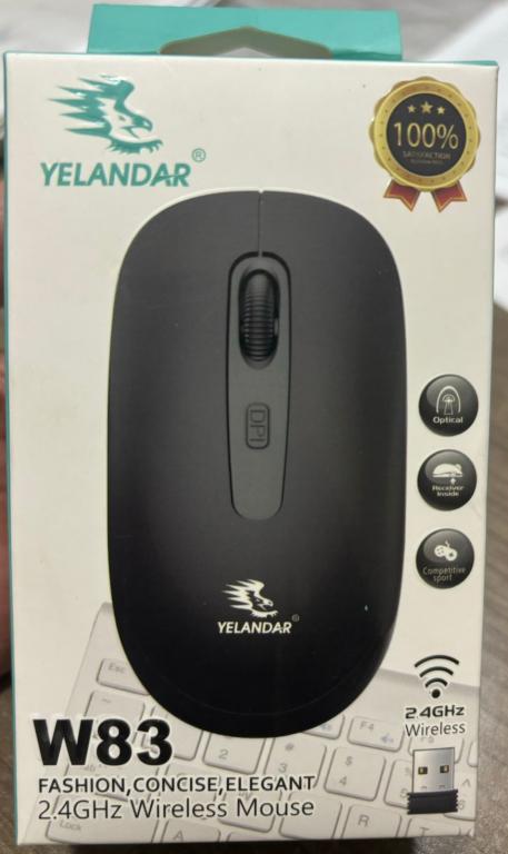 MOUSE SEM FIO - PRETO - W83- YELANDAR