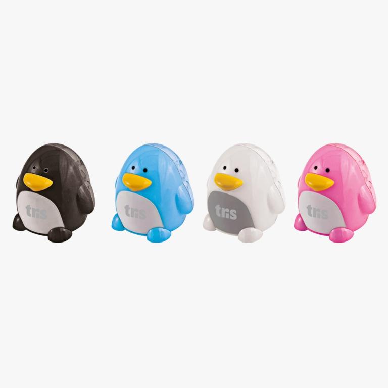 APONTADOR DOIS FUROS - PINGUINO - CORES SORTIDAS - CX C/ 12 UN  - 643045 - TRIS