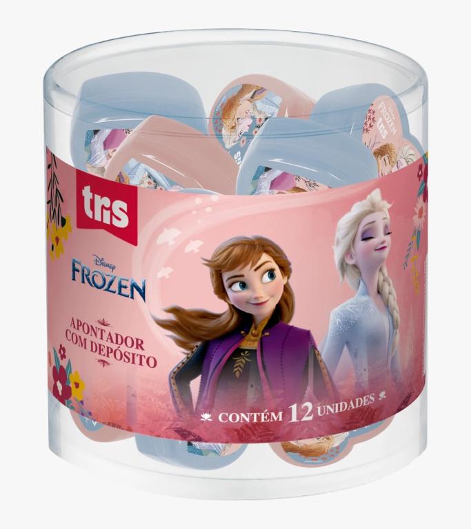 APONTADOR COM DEPOSITO - FORMATO CORACAO - FROZEN - PCT C/ 12 UN - 903327 - TRIS