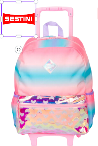 065957-00 - MOCHILA 2 RODAS - G PLUS - ARCO IRIS - DETALHES HOLOGRAFICOS - SESTINI