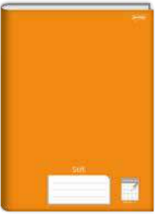 CADERNO QUADRICULADO CD - 10X10MM 96fls - PCT C/05 - STIFF LARANJA - 54076-55 - JANDAIA