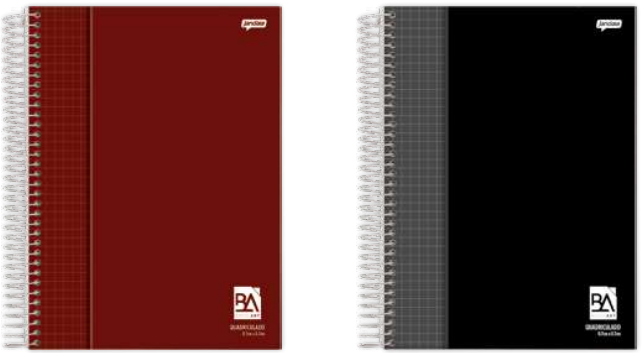 CADERNO 1X1 ESPIRAL - QUADRICULADO 7X7MM 96FLS - PCT C/4 - BASIC ART - 59536-77 - JANDAIA