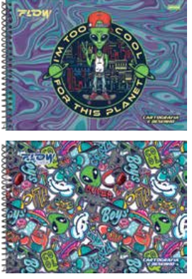CADERNO DESENHO CARTOGRAFIA CD - 80FLS - PCT C/4 - FLOW - 75109 - JANDAIA