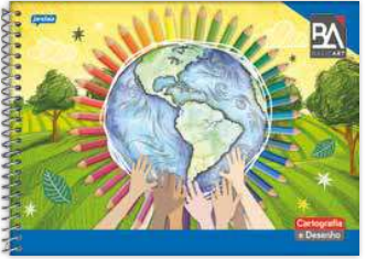 CADERNO DESENHO CARTOGRAFIA CD - 48FLS - PCT C/10 - BASIC ART - 73433-77 - JANDAIA