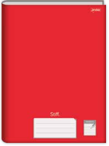 CADERNO CALIGRAFIA CD - GRANDE 96fls - PCT C/5 - STIFF VERMELHO - 74969-77 - JANDAIA