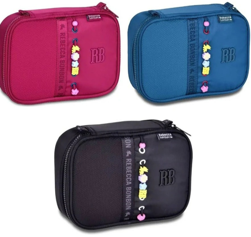 27423 - ESTOJO BOX - 100 LAPIS - RELEVO - BROCHE - CLIO- REBECCA BOMBOM