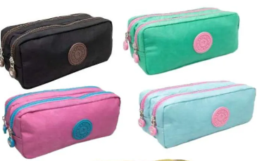 27295 - ESTOJO DUPLO - EM CRINKLE - PCT C/ 12 - SORTIDO - YINS