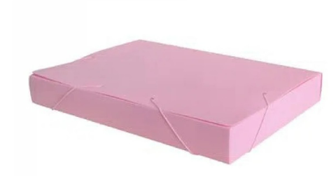 PASTA ABA ELASTICA 4 CM - REFORCADA - PCT C/ 10UN - TOM PASTEL - ROSA - 1424.RS - ACP