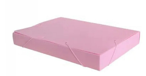 PASTA ABA ELASTICA 4 CM - REFORCADA - PCT C/ 10UN  - TOM PASTEL - ROSA - 1424.RS - ACP