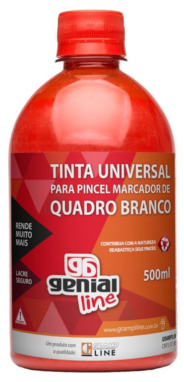 TINTA QUADRO BRANCO - 500ml - VERMELHO - GRAMP LINE