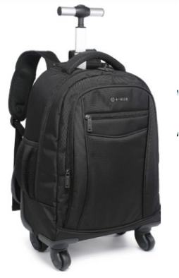 HB25M64 - MOCHILA 4 RODAS 360º - PREMIUM C/ ALCAS NAS COSTAS - +HUB