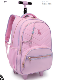 2681 -  MOCHILA 2 RODAS - PREMIUM BORDADA - KIKA