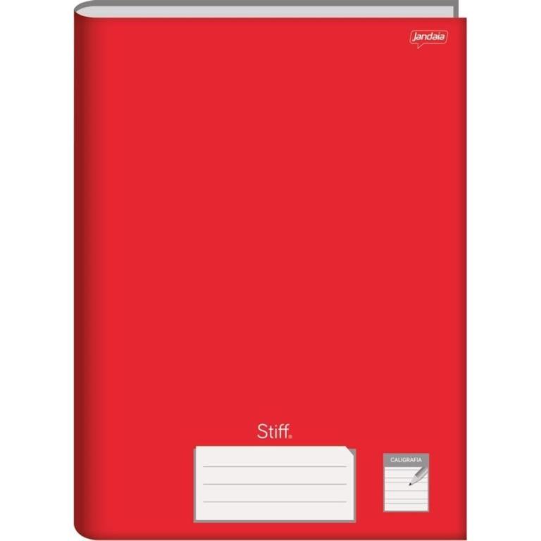 CADERNO BROCHURAO ( BORRADOR ) S/ PALTA CD 96FLS - PCT C/05 - VERMELHO - 55298-55 - JANDAIA