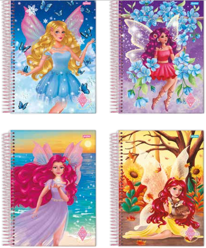 CADERNO 20X1 320Fls - PCT C/ 2 UN - CONTO DE FADAS - 76700-77 - JANDAIA