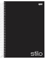 CADERNO 1/4 ESPIRAL 80fls -  PCT C/5 - PRETO - 77206-77 - JANDAIA