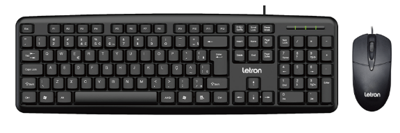 KIT TECLADO + MOUSE USB - DAY BY DAY KM-1901 - PRETO - 74330 - LEONORA
