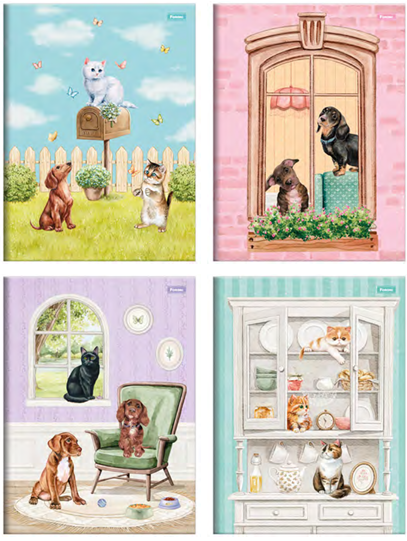 CADERNO BROCHURAO - CAPA DURA 80 Fls - PCT C/5 - FURFRIENDS - 7108-1 - FORONI