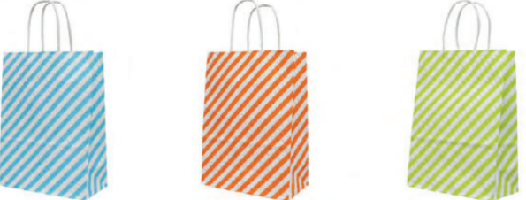SACOLA DE PRESENTE P - LISTRADA SORTIDA - 21,5X15X8CM - PCT C/ 12 UN - YP8049 - YINS
