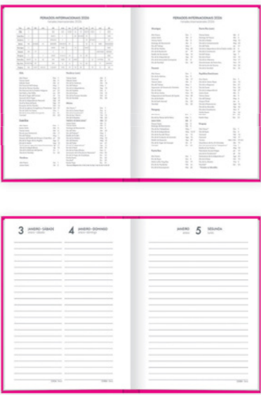AGENDA 2026 - 12x16cm - PCT C/6 - PEPPER PERCALUX PINK - 291081 - TILIBRA