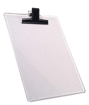 PRANCHETA ACRILICA A4 - CRISTAL - PRENDEDOR METAL - NOVA CRIL