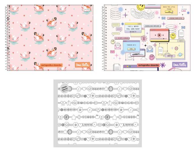CADERNO DESENHO CARTOGRAFIA FLEX - 80FLS PCT C/5 - FLOW / STELLA - 74909-77 - JANDAIA