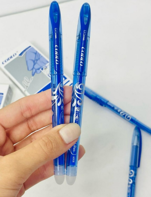 CANETA APAGAVEL - ESCRITA FINA 0.5 PREMIUM - CX C/12UN - AZUL - SR-6008 - MOUREJAR