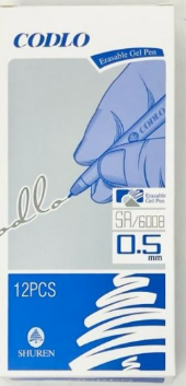 CANETA APAGAVEL - ESCRITA FINA 0.5 PREMIUM - CX C/12UN - AZUL - SR-6008 - MOUREJAR