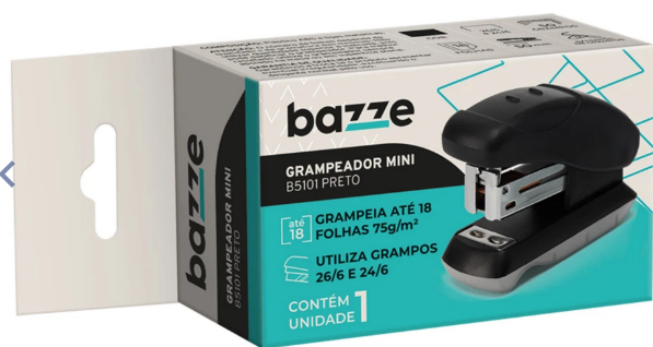 GRAMPEADOR MINI PRETO - PCT C/ 12UN - 612669 - BAZZE TRIS