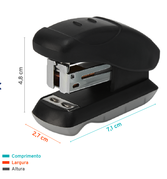 GRAMPEADOR MINI PRETO - PCT C/ 12UN - 612669 - BAZZE TRIS