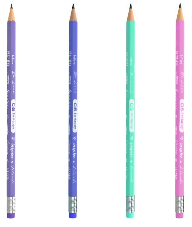 LAPIS PRETO DECORADO - BE HAPPY - PCT C/ 48 UN - 76.4300 - CIS