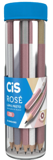 LAPIS PRETO DECORADO - ROSE - PCT C/ 36 UN - 60.0415 - CIS