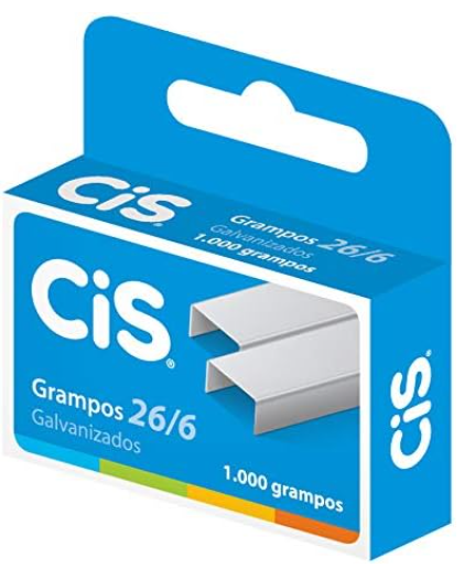 GRAMPO P/ GRAMPEADOR 26/6 1000UN - CX C/ 10UN - 18.7400 - CIS