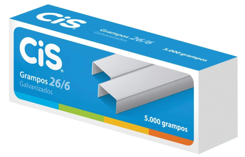 GRAMPO P/ GRAMPEADOR 26/6 5000UN - CX C/ 10UN - 179.5402 - CIS
