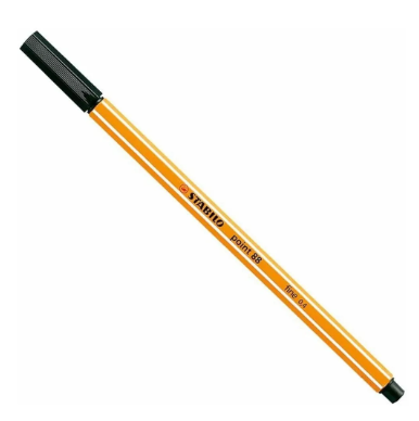 CANETA STABILO - PONTA FINA - PRETA - CX C/ 10UN - 118.6100 - CIS