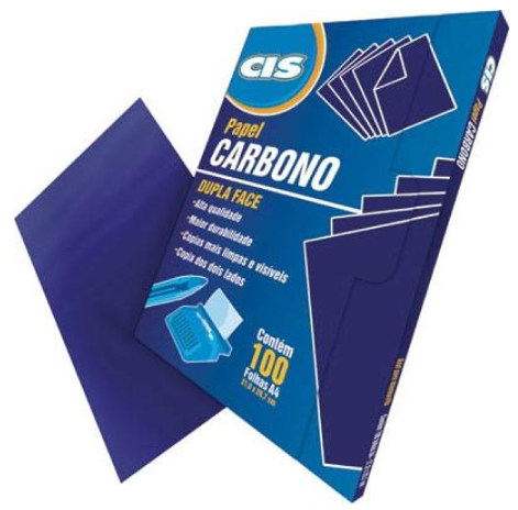 PAPEL CARBONO - DUPLA FACE - AZUL - CX C/ 100 UN - 30.2400 - CIS