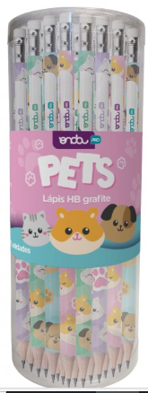 LAPIS PRETO C/ BORRACHA - PETS - CX C/ 72 UN  - 1215204 - ONDA