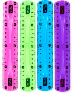 REGUA FLEXIVEL 20cm - LARGA - PLUS - COLOR - CX C/ 25 UN - 2216018 - ONDA