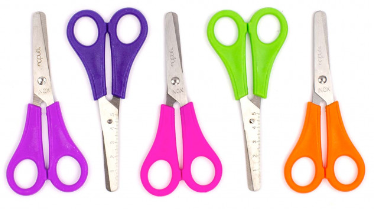 TESOURA ESCOLAR 13 CM - BLISTADA - COLORIDA - CX C/ 12UN - 2411047 - ONDA