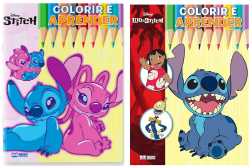 LIVRO DE COLORIR - DISNEY - STITCH - 20 x 27cm - PCT C/ 8UN - 38046 - BICHO ESPERTO