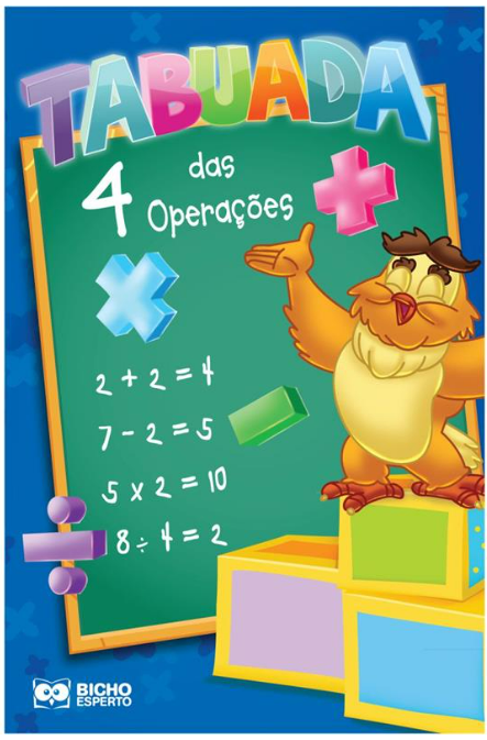 TABUADA ESCOLAR PEQUENA - 16PG - MIOLO COLORIDO - 23844 - BICHO ESPERTO