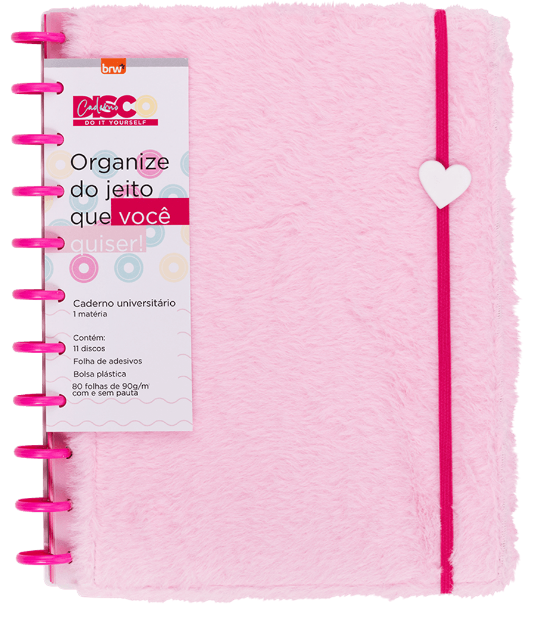 CADERNO INTELIGENTE UNIVERSITARIO 80FLS -  PLUSH S2 - UN - CD1011 - BRW
